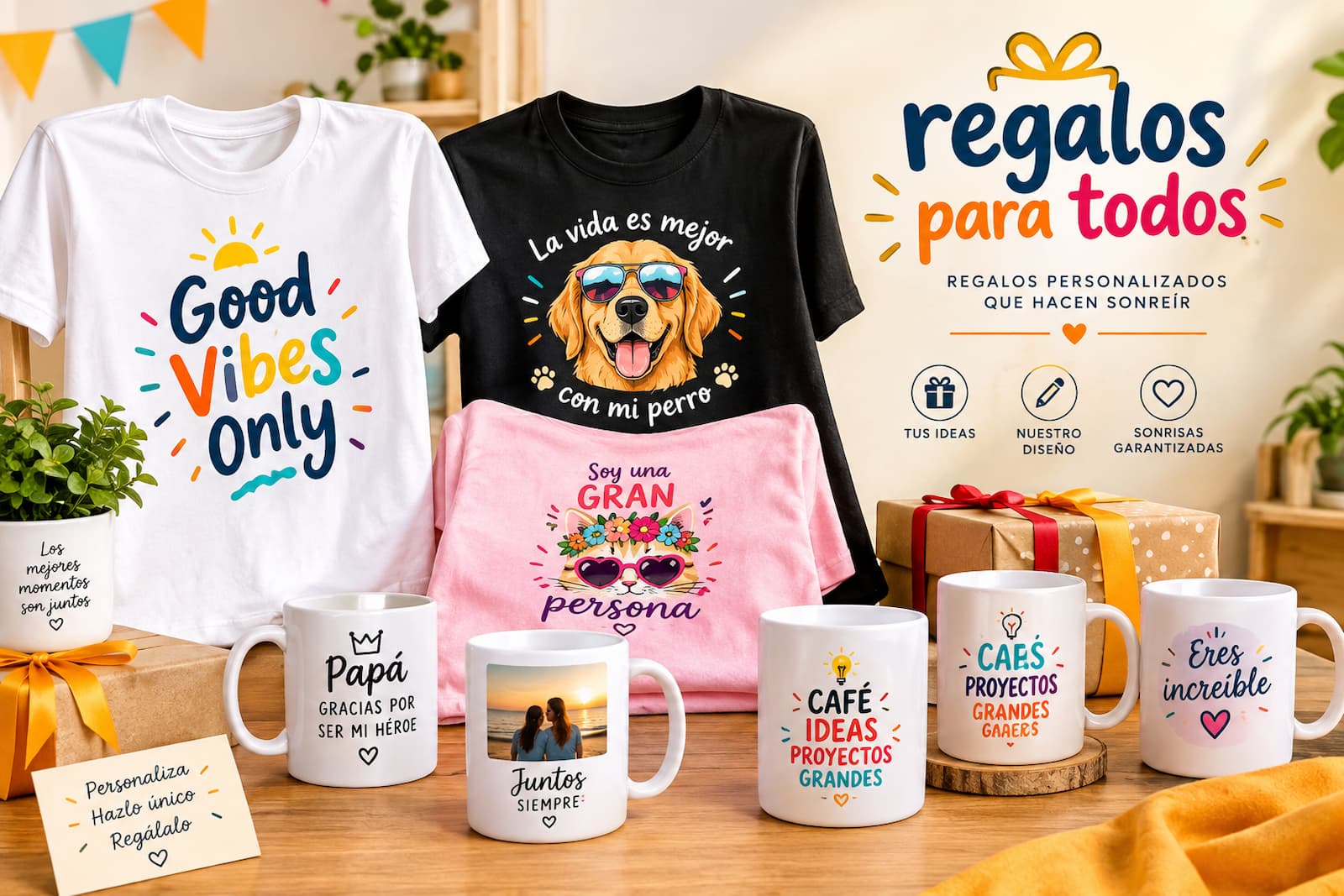 Camisetas y tazas personalizadas